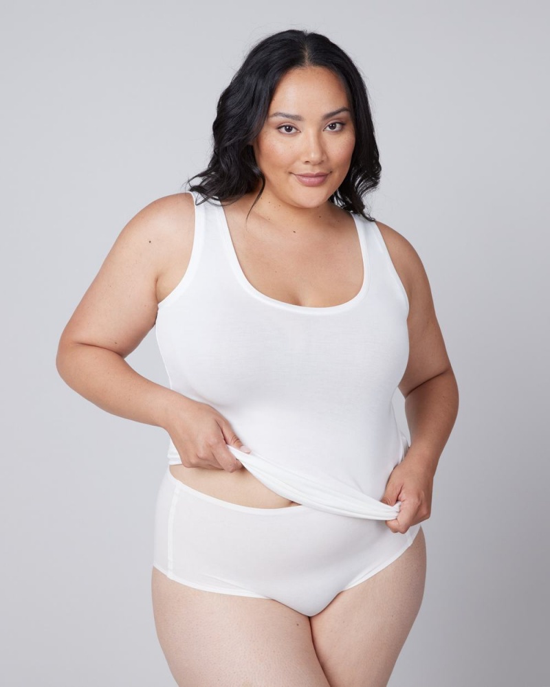 Tílko Spanx Better Base Scoop Neck Bílé | 0987164-IK