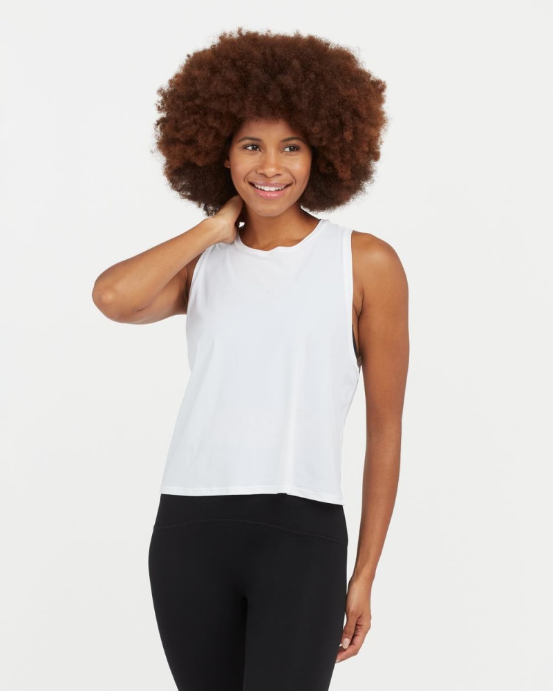 Tílko Spanx Go Lightly At-The-Hip Bílé | 9735601-QJ