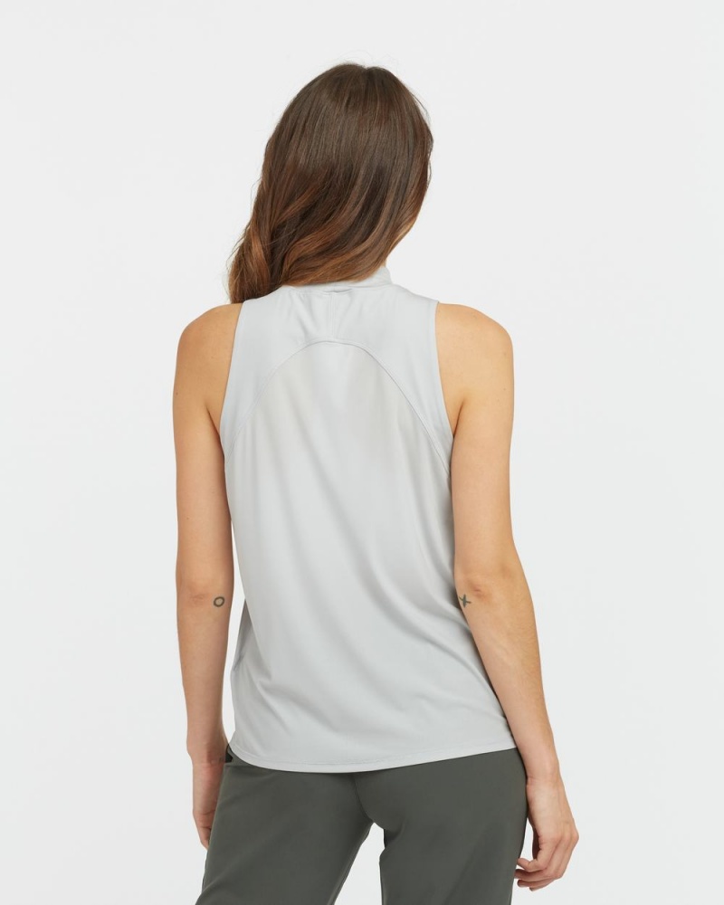 Tílko Spanx Go Lightly Žebrovaný Mock Neck Šedé | 3456170-YQ
