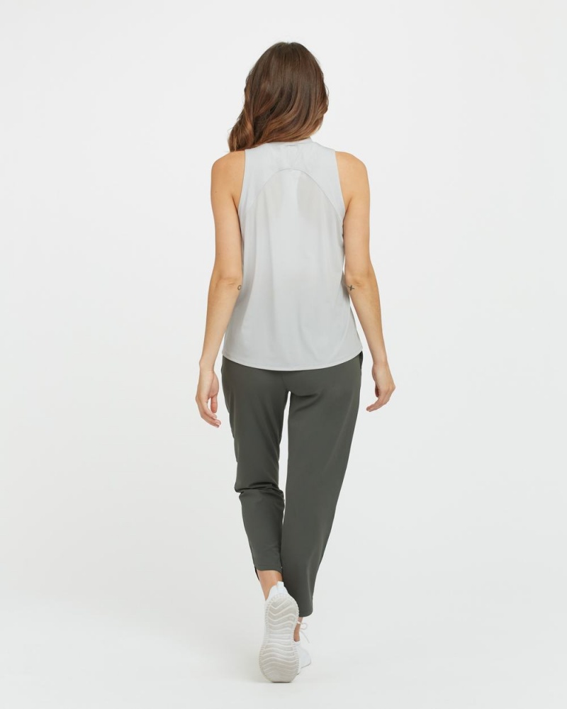 Tílko Spanx Go Lightly Žebrovaný Mock Neck Šedé | 3456170-YQ