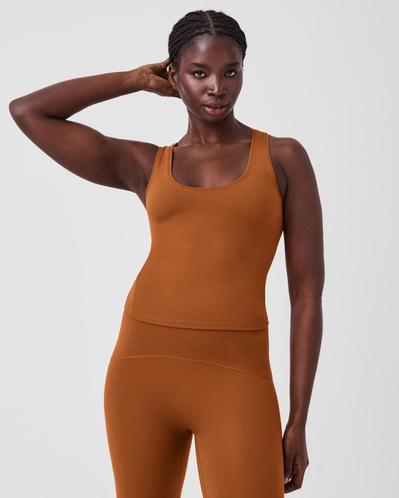 Tílko Spanx The Get Moving Fitted Hnědé | 3596180-ER