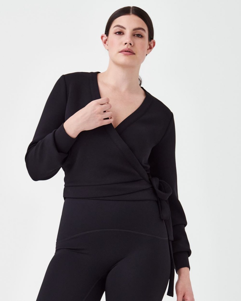 Topy Spanx AirEssentials Ballet Wrap Černé | 9208364-MO