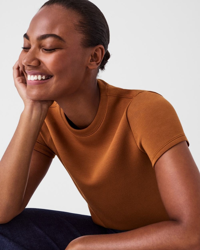 Topy Spanx AirEssentials Cap Sleeve Hnědé | 3269704-OF