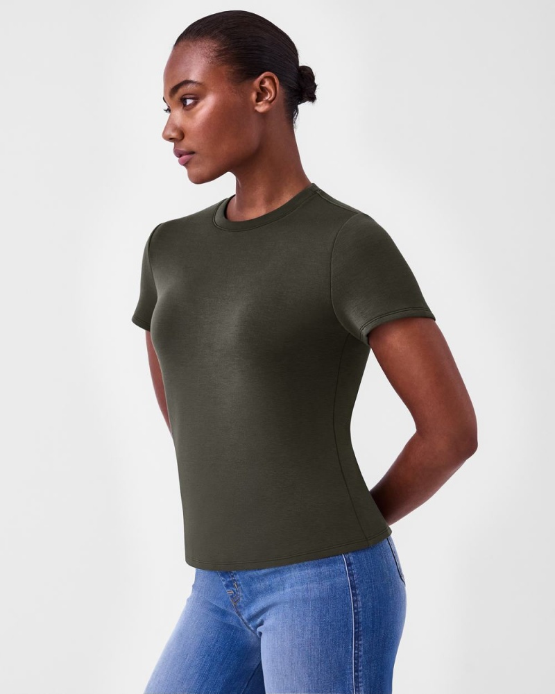 Topy Spanx AirEssentials Cap Sleeve Olivy Zelené | 2783461-AI