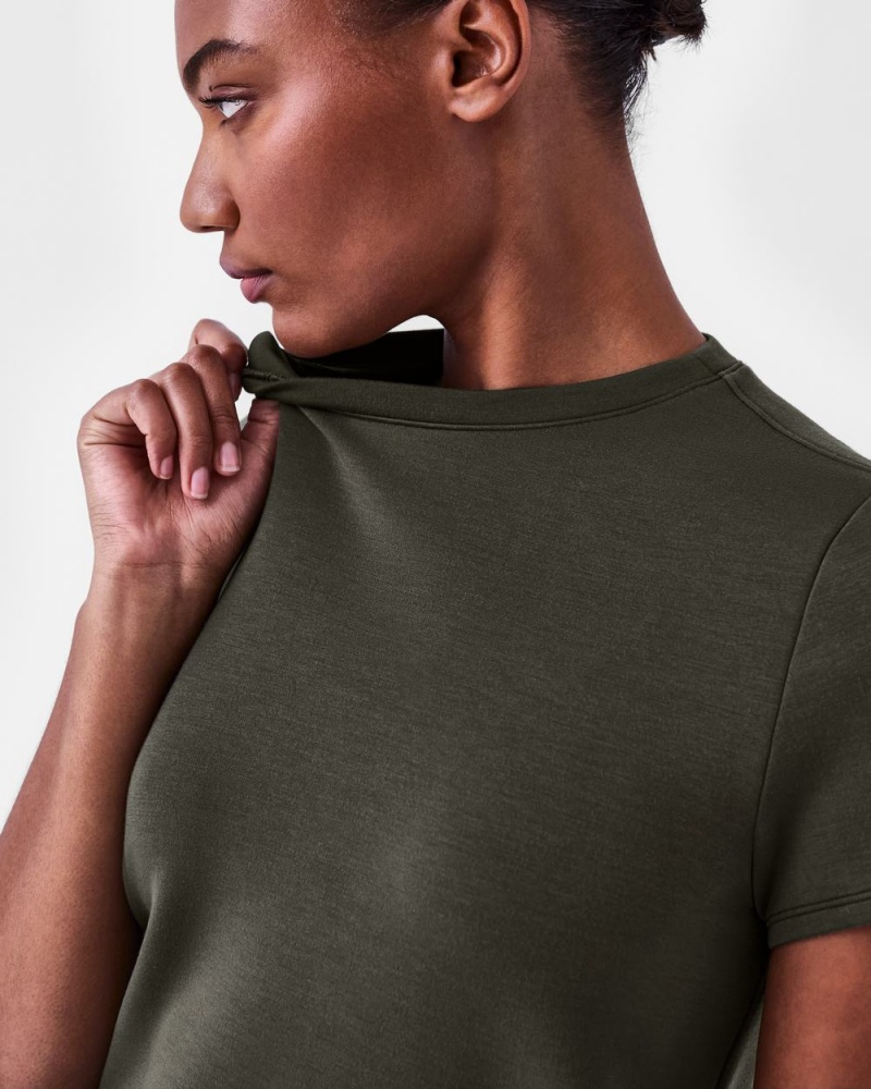 Topy Spanx AirEssentials Cap Sleeve Olivy Zelené | 2783461-AI