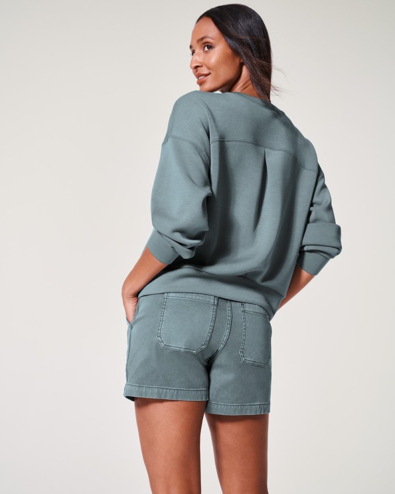 Topy Spanx AirEssentials Crew Blankyt Šedé | 9378465-IY