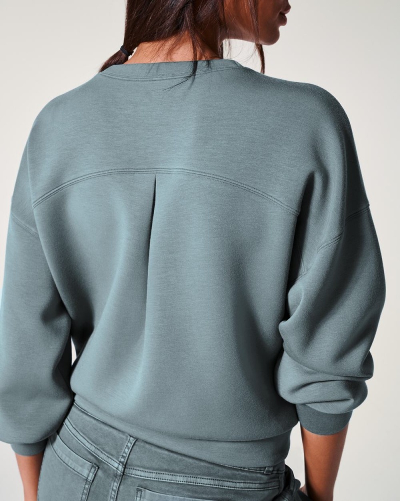 Topy Spanx AirEssentials Crew Blankyt Šedé | 9378465-IY