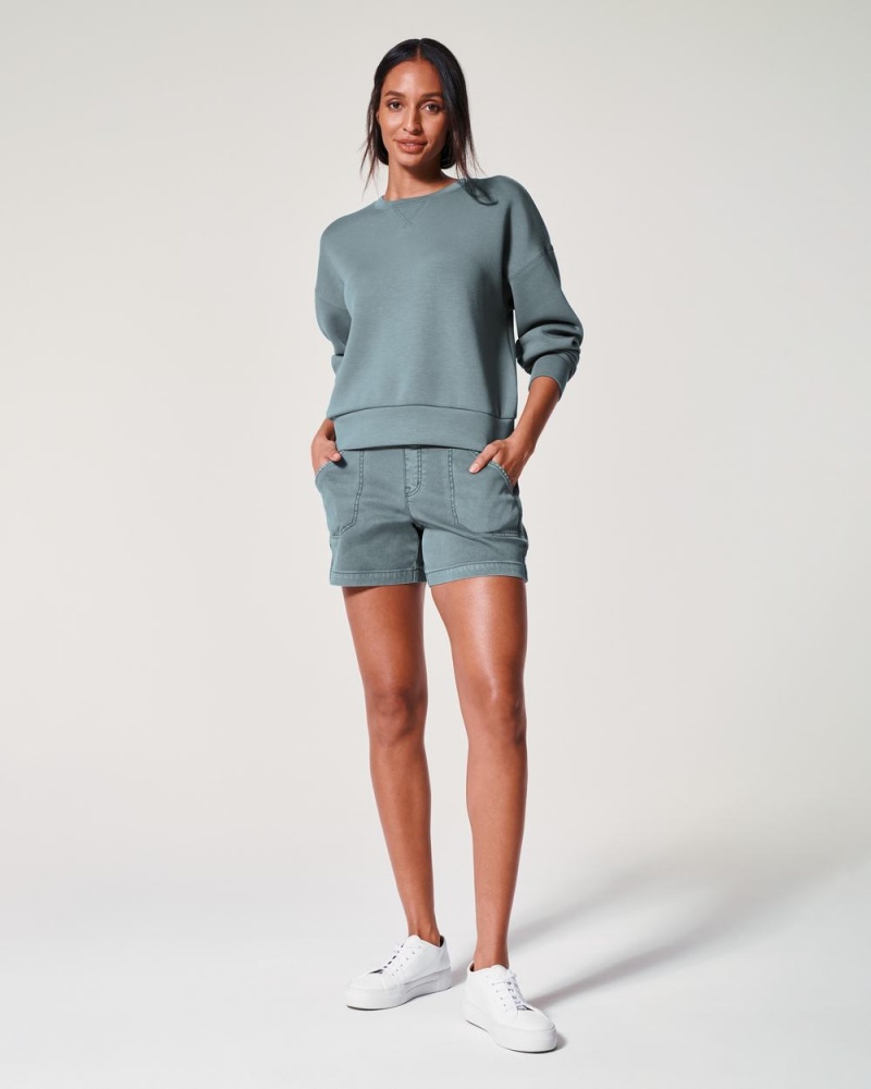 Topy Spanx AirEssentials Crew Blankyt Šedé | 9378465-IY