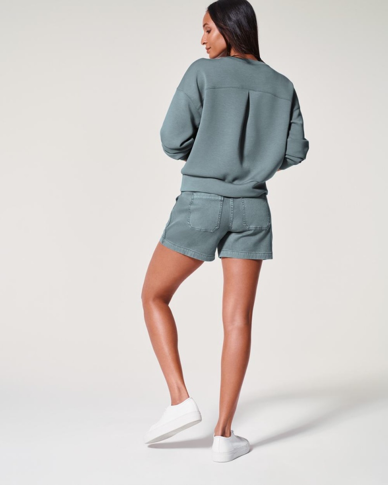Topy Spanx AirEssentials Crew Blankyt Šedé | 9378465-IY
