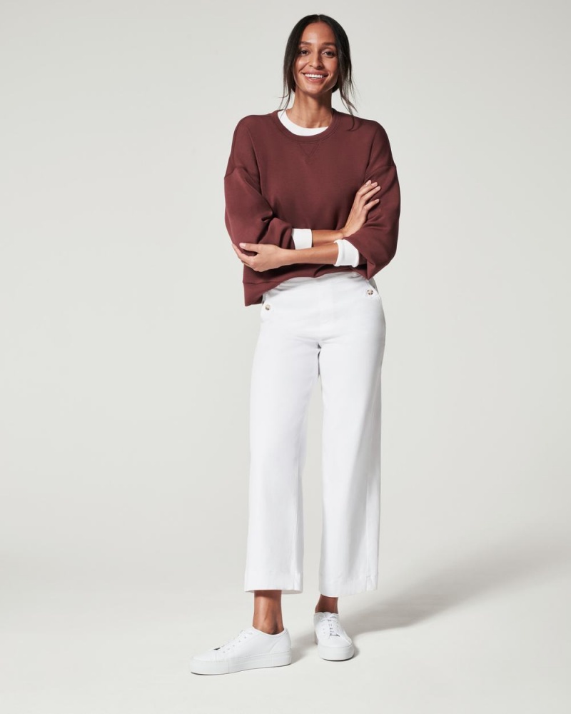 Topy Spanx AirEssentials Crew Hnědé | 5793268-OR