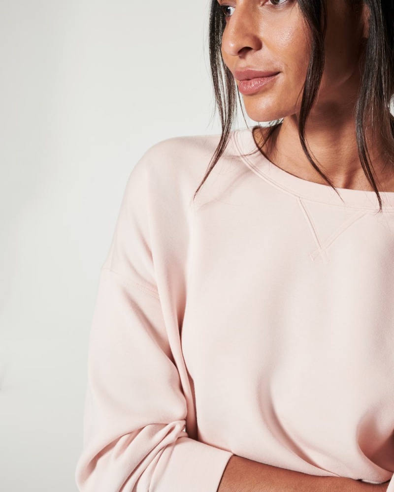 Topy Spanx AirEssentials Crew Růžové | 0268317-DB