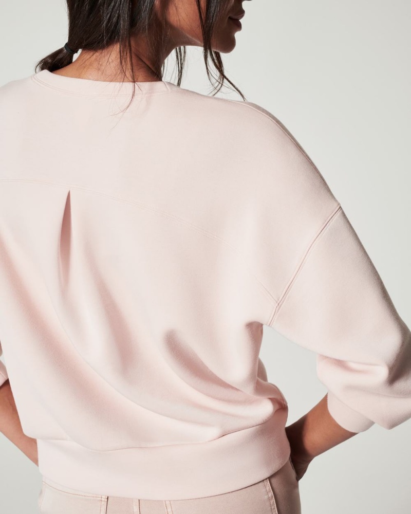 Topy Spanx AirEssentials Crew Růžové | 0268317-DB