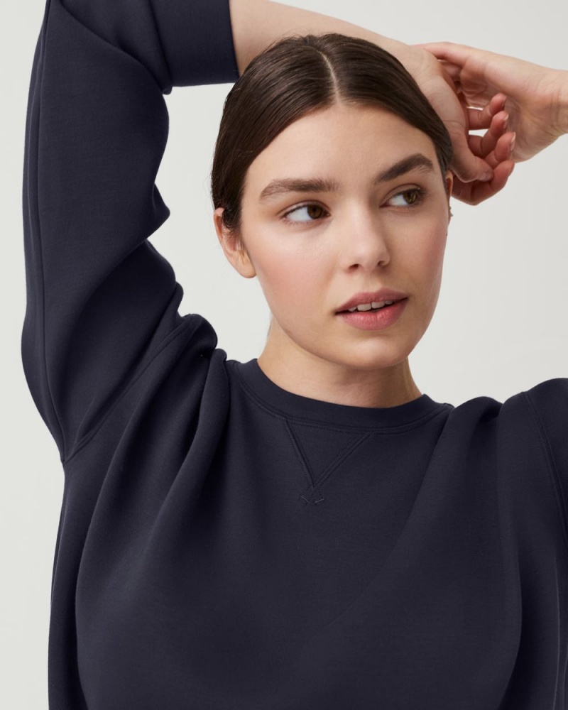 Topy Spanx AirEssentials Crew Tmavě Blankyt | 4309176-QN