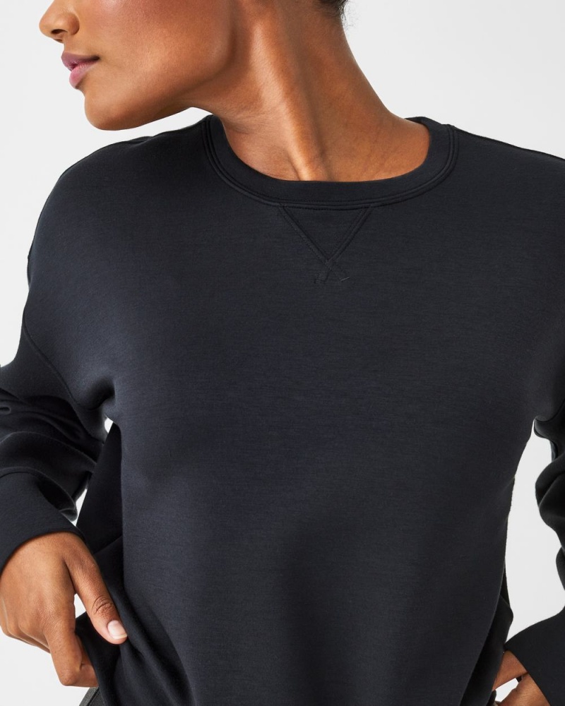 Topy Spanx AirEssentials Crew Černé | 0351629-VT