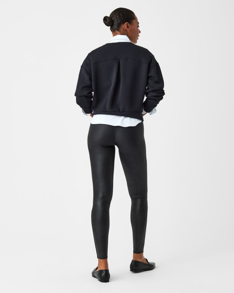 Topy Spanx AirEssentials Crew Černé | 0351629-VT