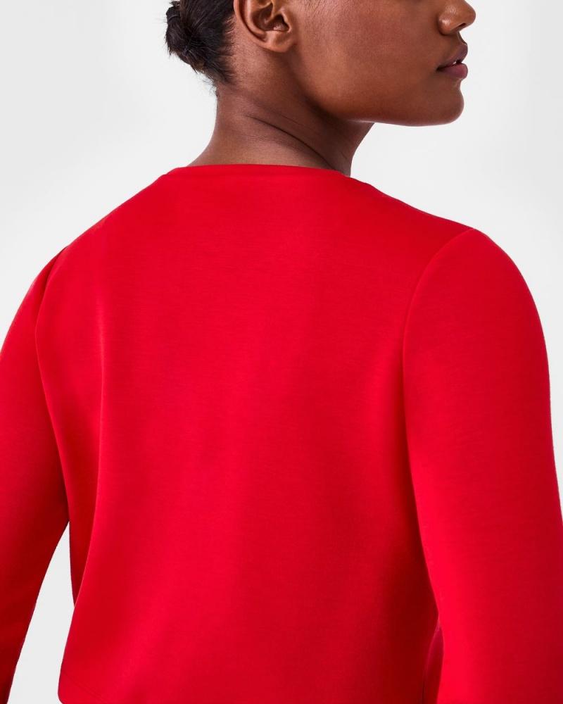 Topy Spanx AirEssentials Cropped Long Sleeve Červené | 3501468-FP