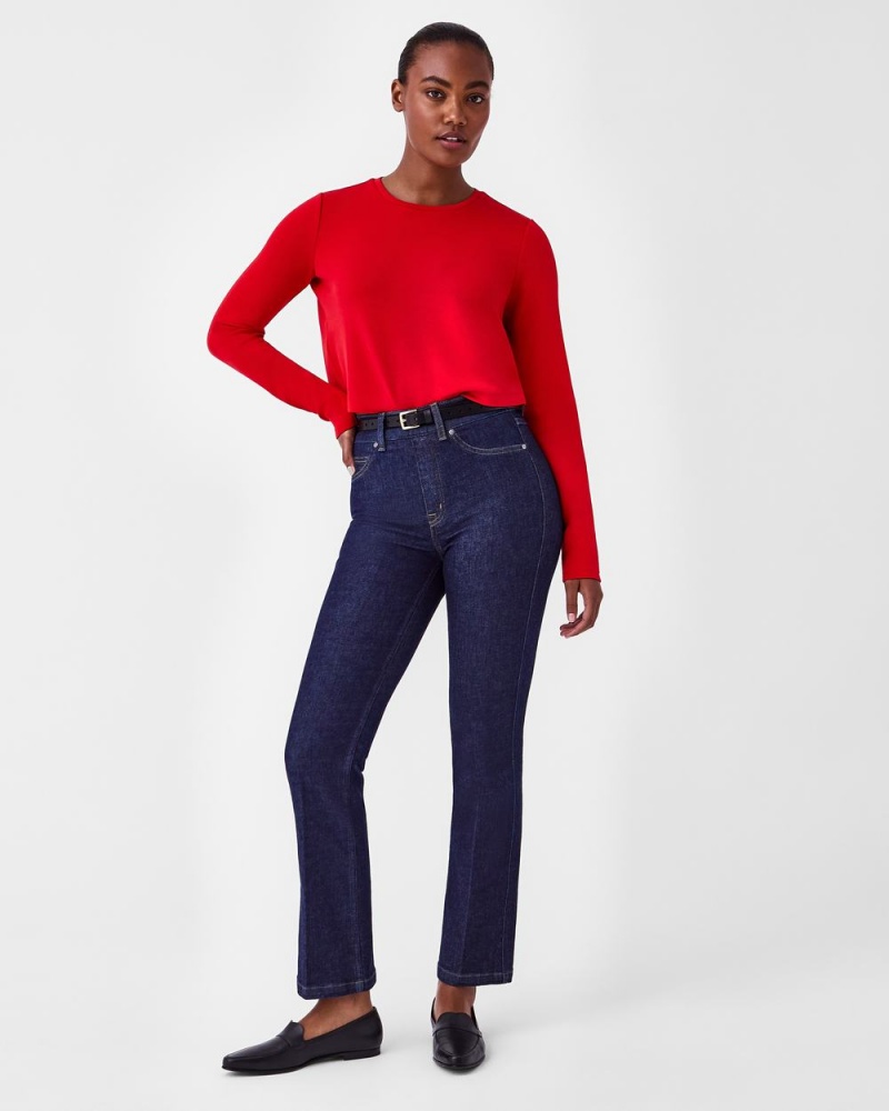 Topy Spanx AirEssentials Cropped Long Sleeve Červené | 3501468-FP