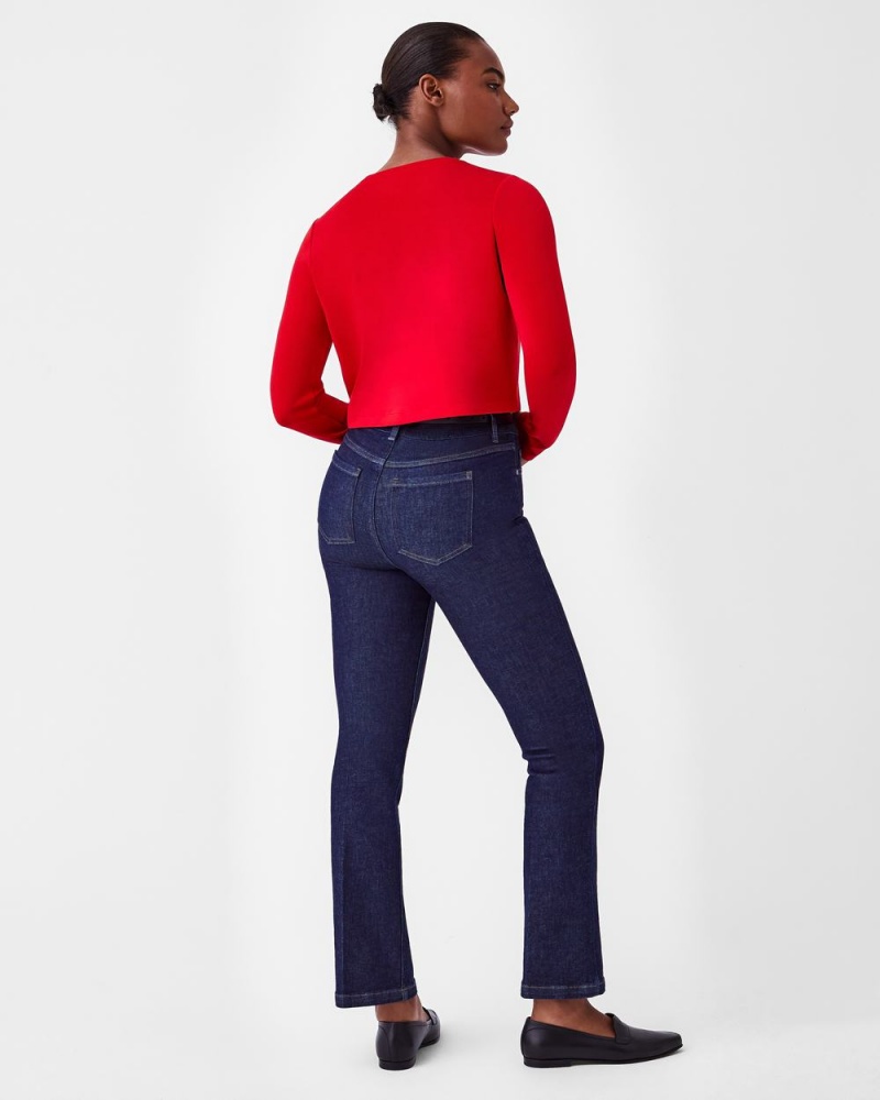 Topy Spanx AirEssentials Cropped Long Sleeve Červené | 3501468-FP