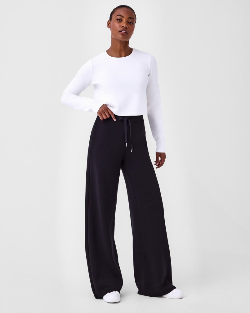 Topy Spanx AirEssentials Cropped Long Sleeve Bílé | 6453912-KW