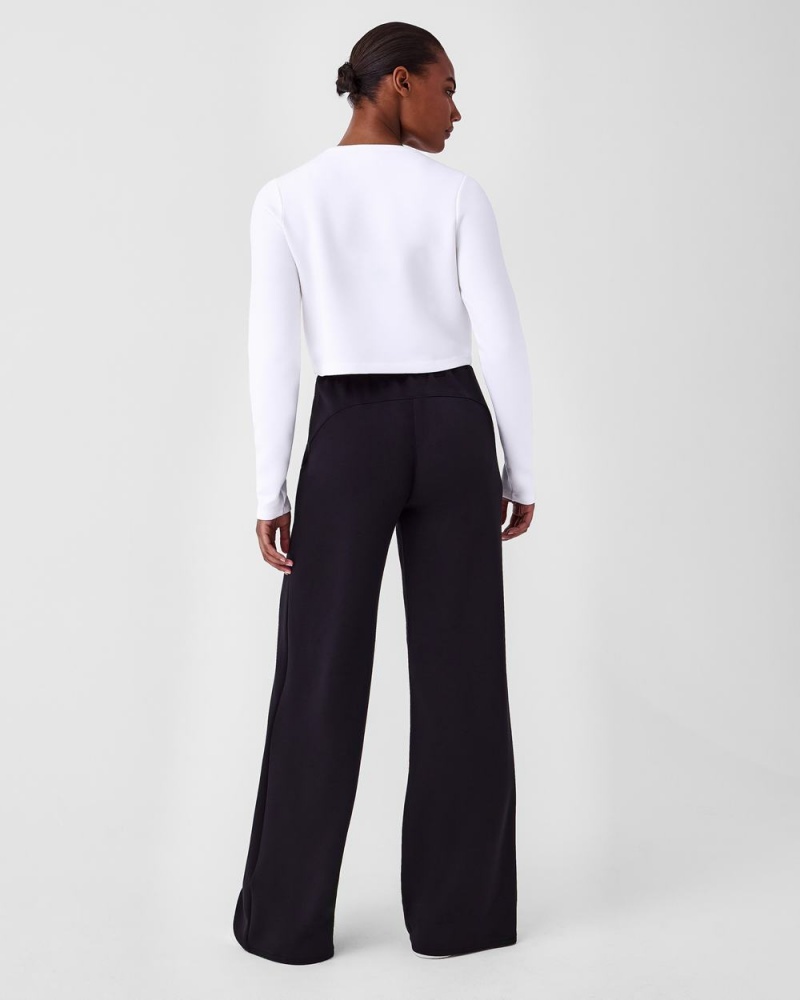 Topy Spanx AirEssentials Cropped Long Sleeve Bílé | 6453912-KW