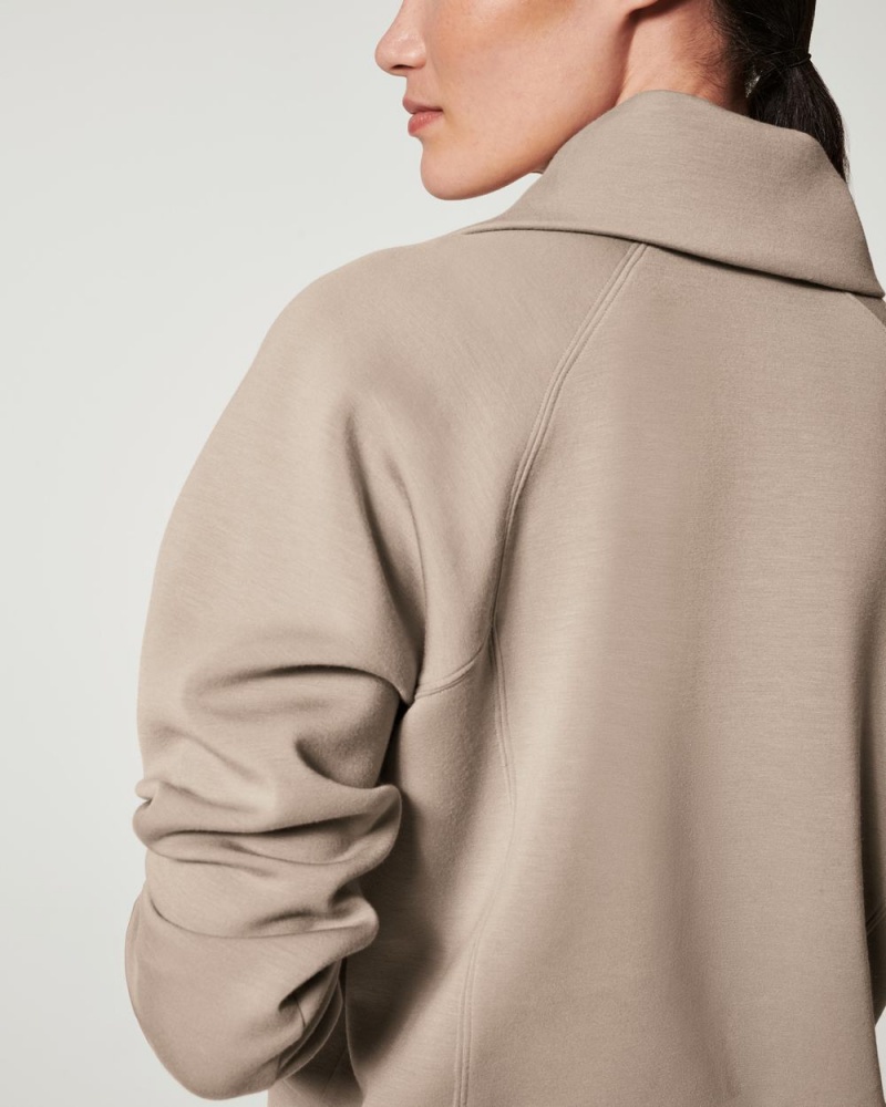 Topy Spanx AirEssentials Half Zip Béžový | 2517608-UY