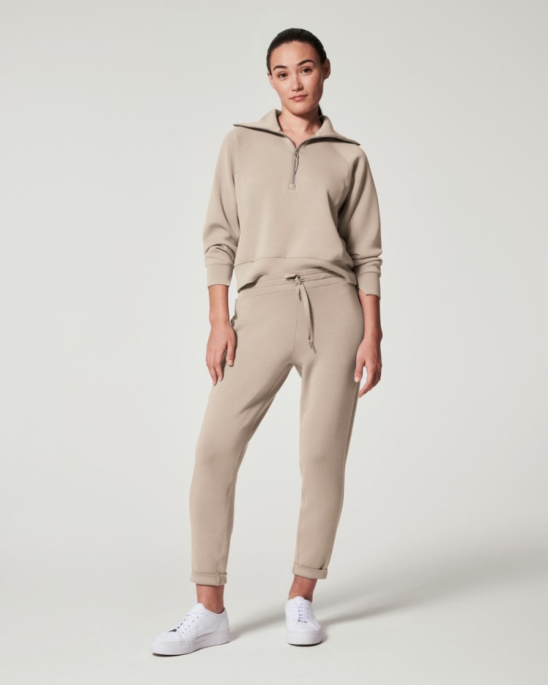 Topy Spanx AirEssentials Half Zip Béžový | 2517608-UY