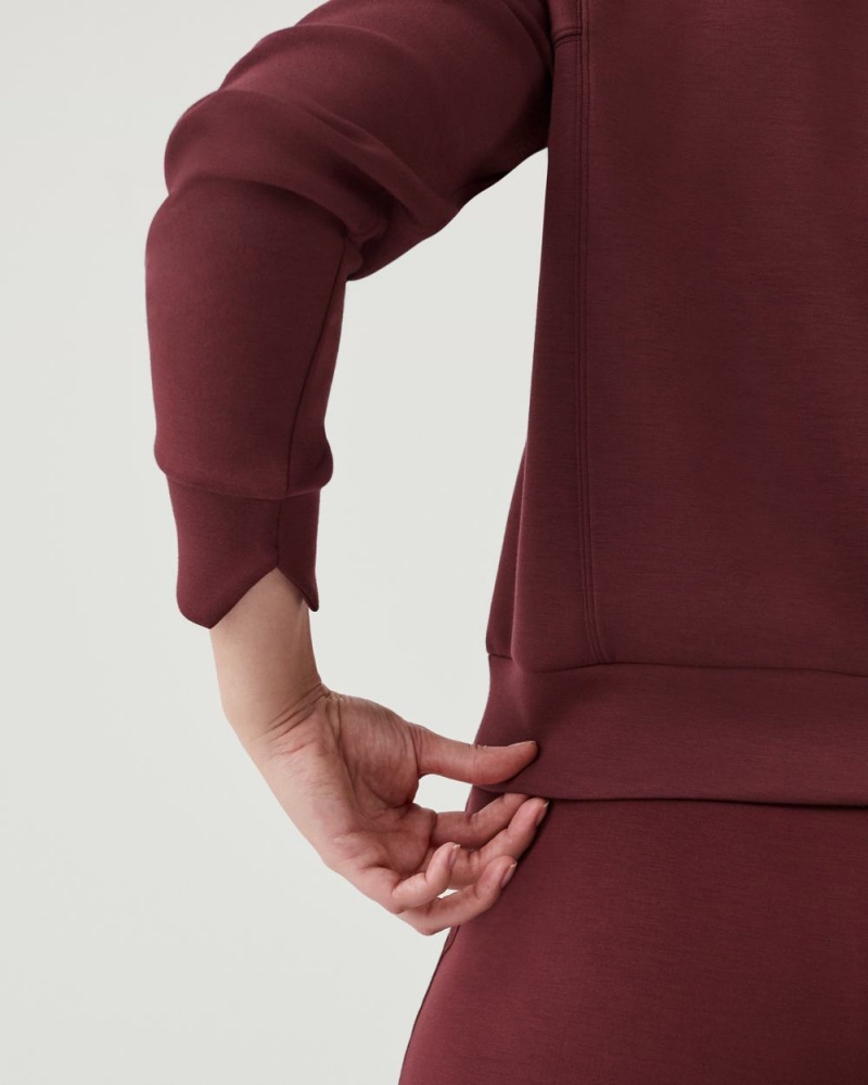 Topy Spanx AirEssentials Half Zip Hnědé | 8536704-WR