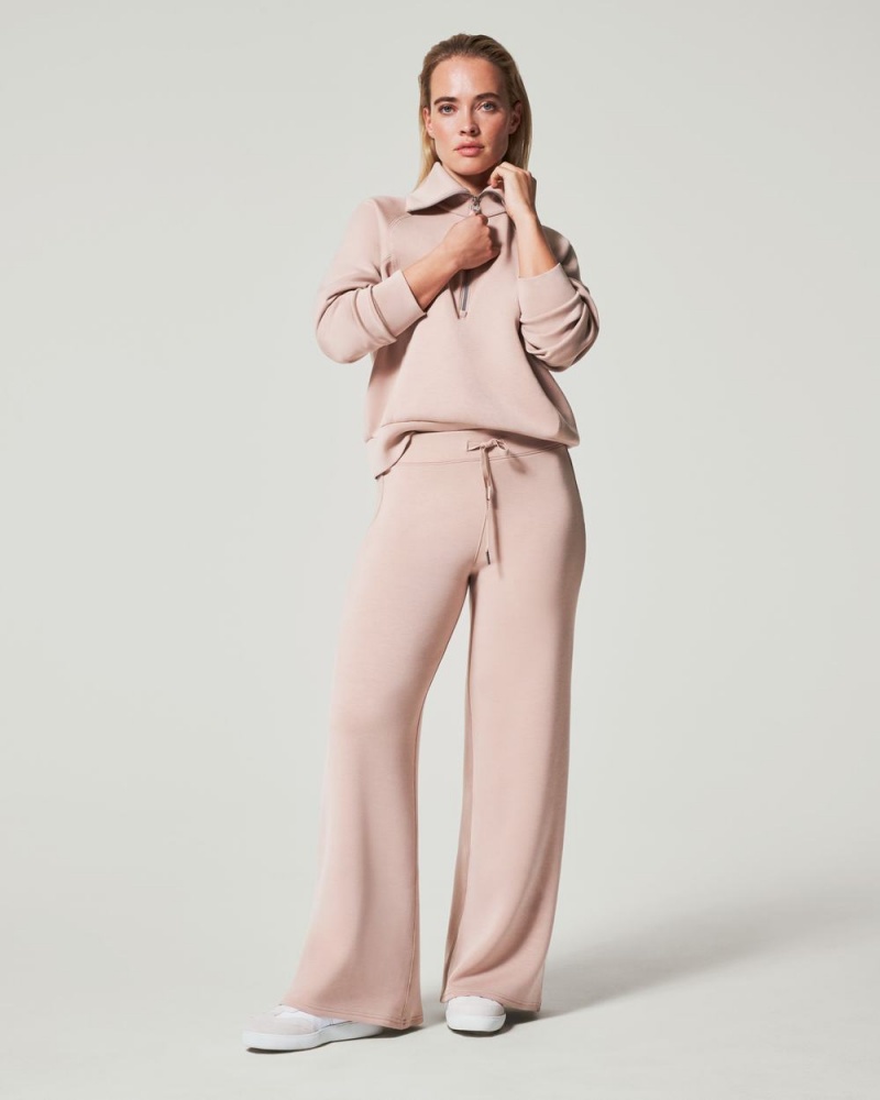 Topy Spanx AirEssentials Half Zip Růžové | 3986402-SY