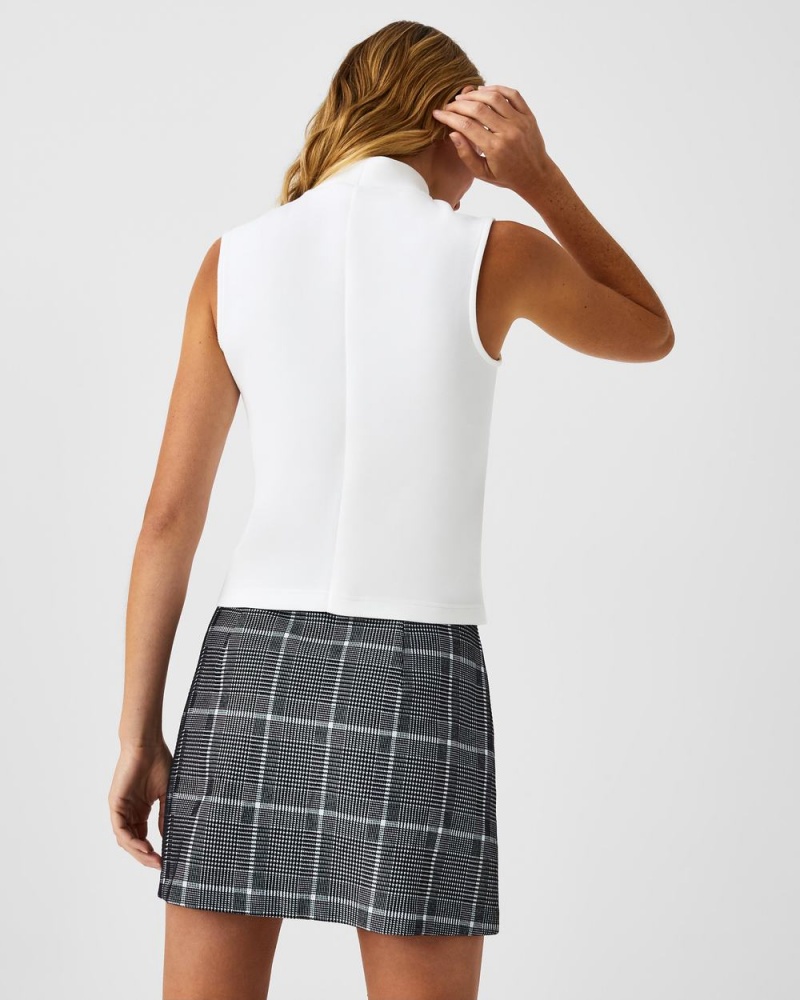 Topy Spanx AirEssentials Mock Neck Bílé | 1078652-SX