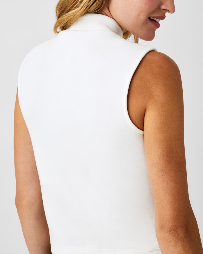 Topy Spanx AirEssentials Mock Neck Bílé | 1078652-SX