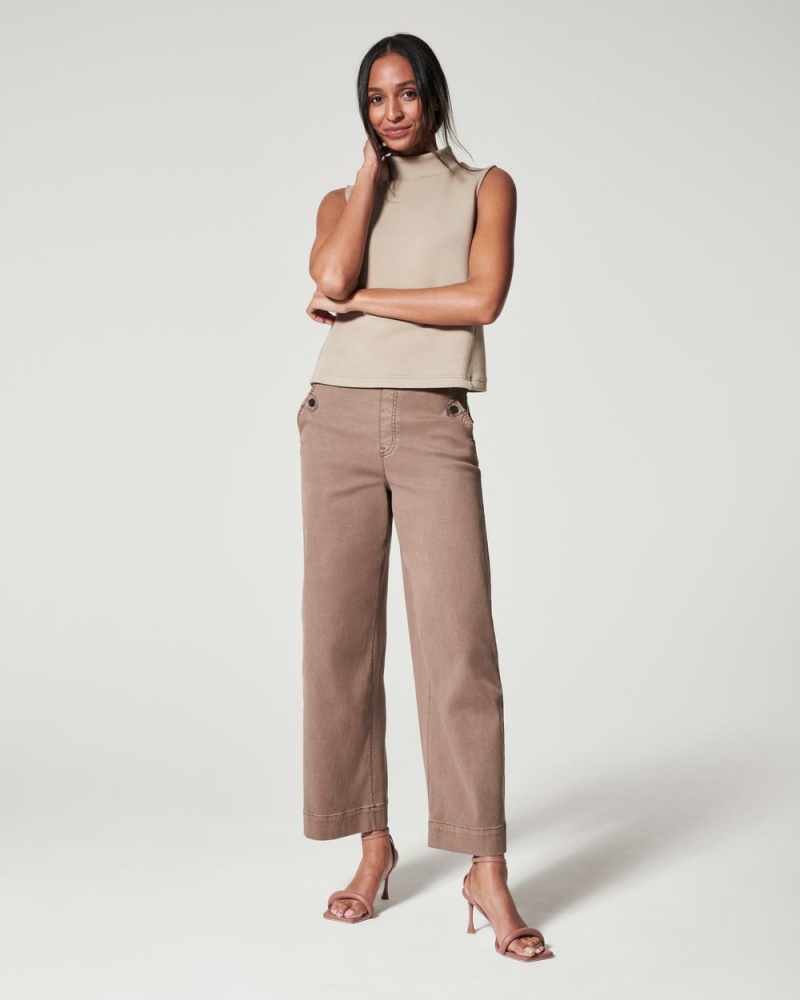 Topy Spanx AirEssentials Mock Neck Béžový | 6984251-NQ
