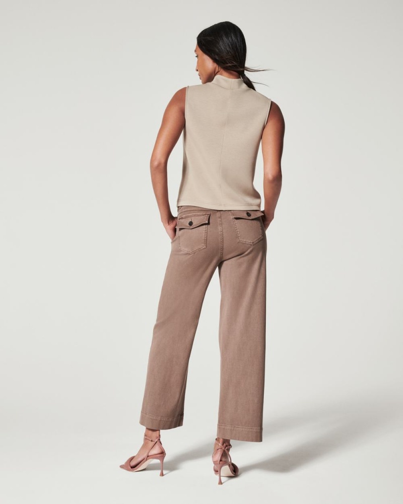 Topy Spanx AirEssentials Mock Neck Béžový | 6984251-NQ