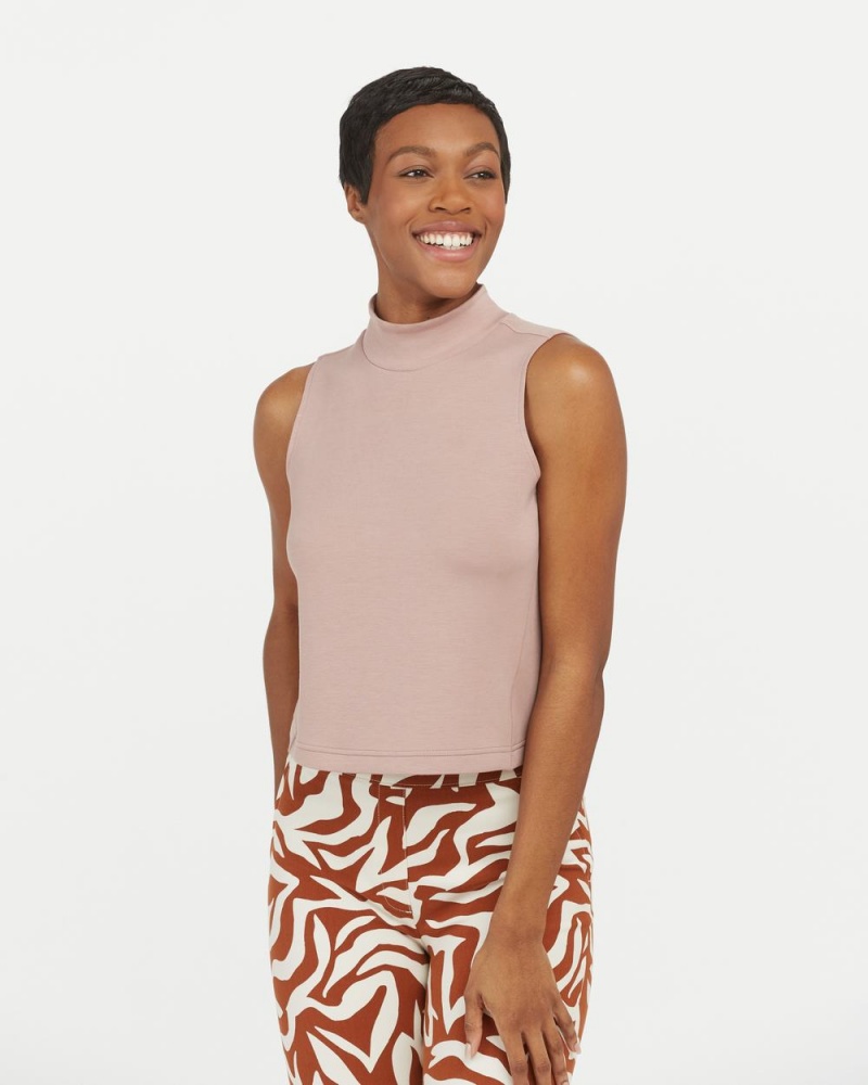 Topy Spanx AirEssentials Mock Neck Fialové | 2648713-ZR