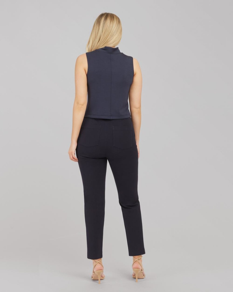 Topy Spanx AirEssentials Mock Neck Tmavě Blankyt | 9702158-DF
