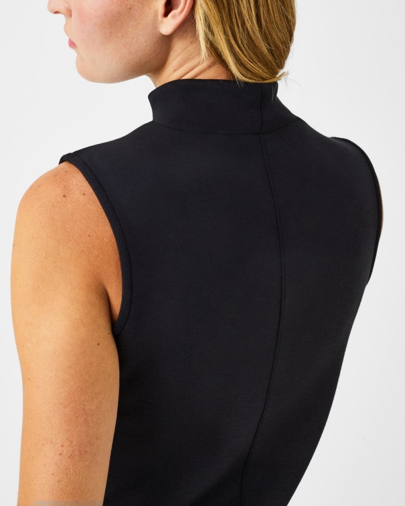 Topy Spanx AirEssentials Mock Neck Černé | 5362894-UZ