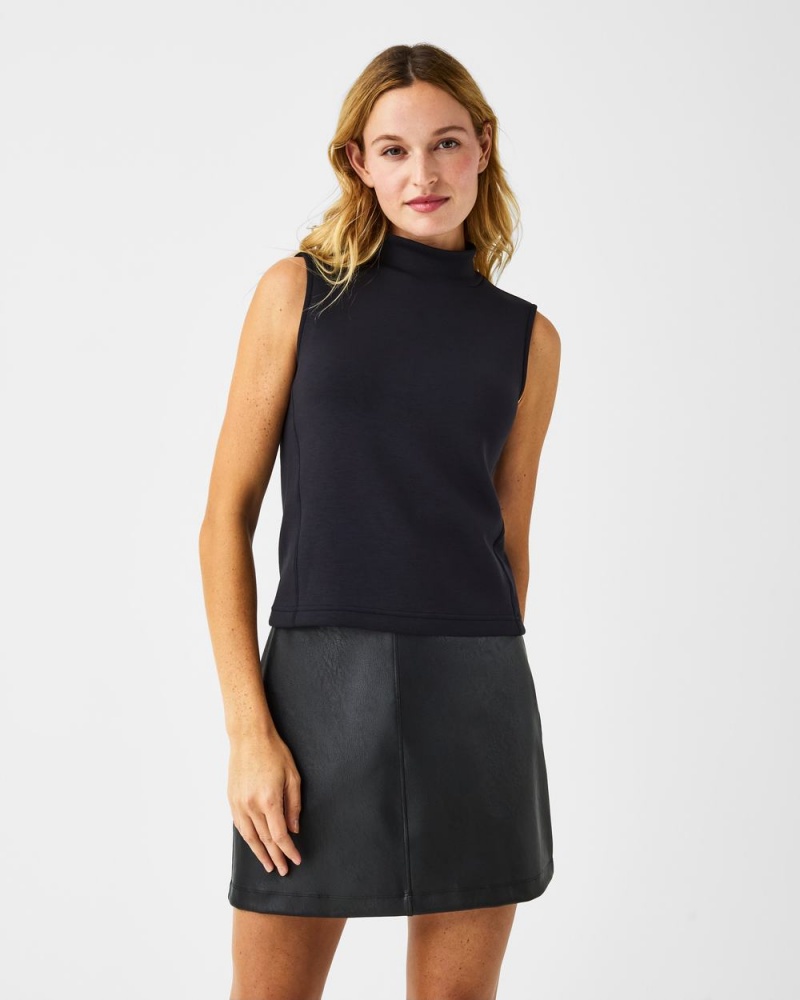 Topy Spanx AirEssentials Mock Neck Černé | 5362894-UZ