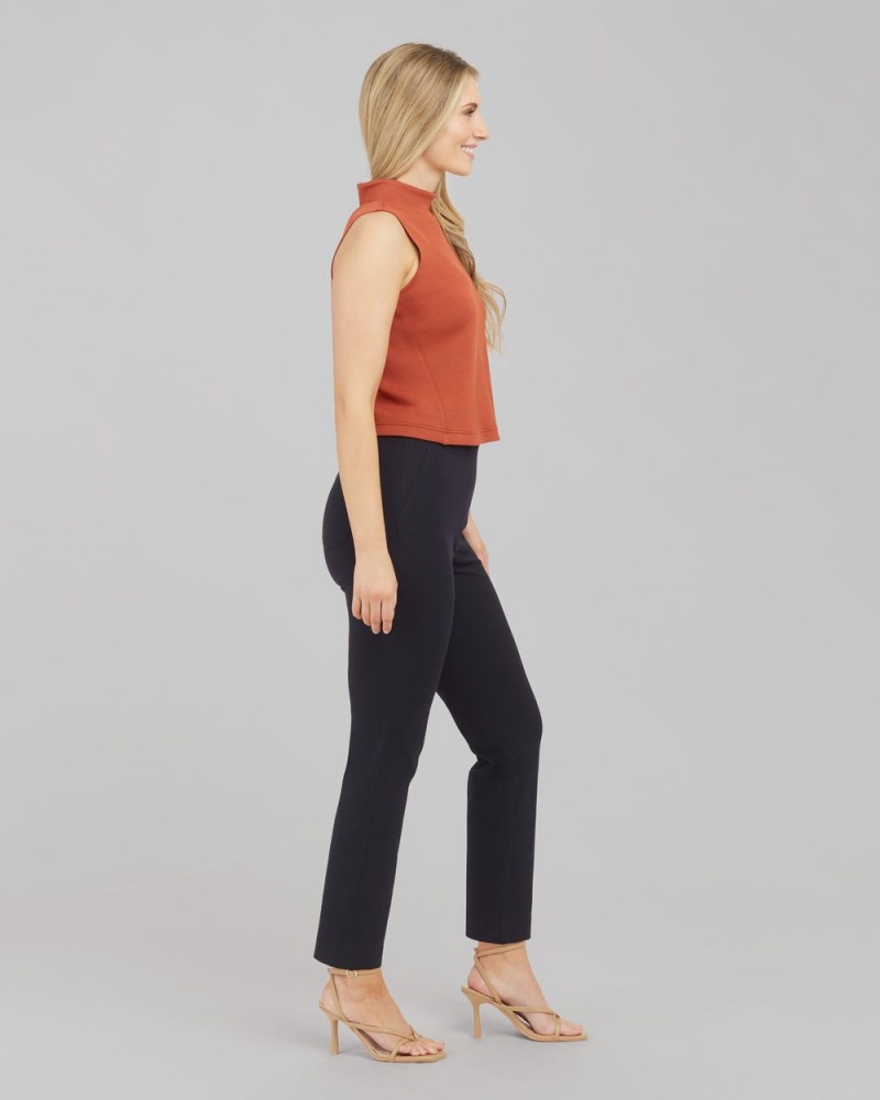 Topy Spanx AirEssentials Mock Neck Červené | 7643290-CH