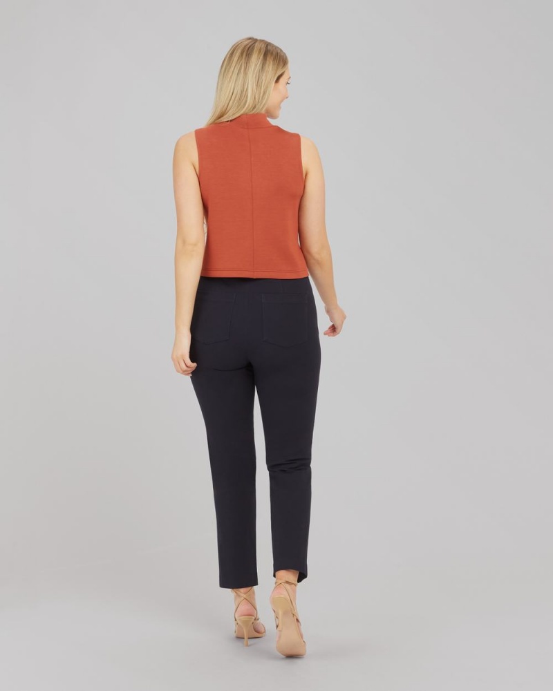 Topy Spanx AirEssentials Mock Neck Červené | 7643290-CH