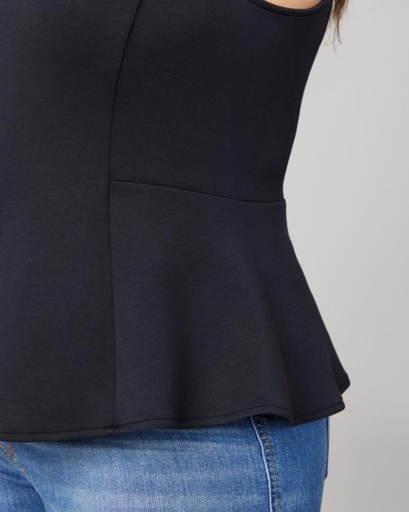 Topy Spanx AirEssentials Peplum ‘At-the-Hip’ Černé | 4703268-LK