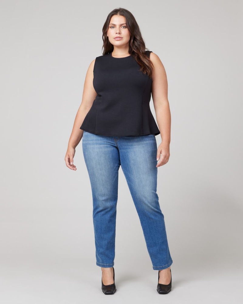 Topy Spanx AirEssentials Peplum ‘At-the-Hip’ Černé | 4703268-LK