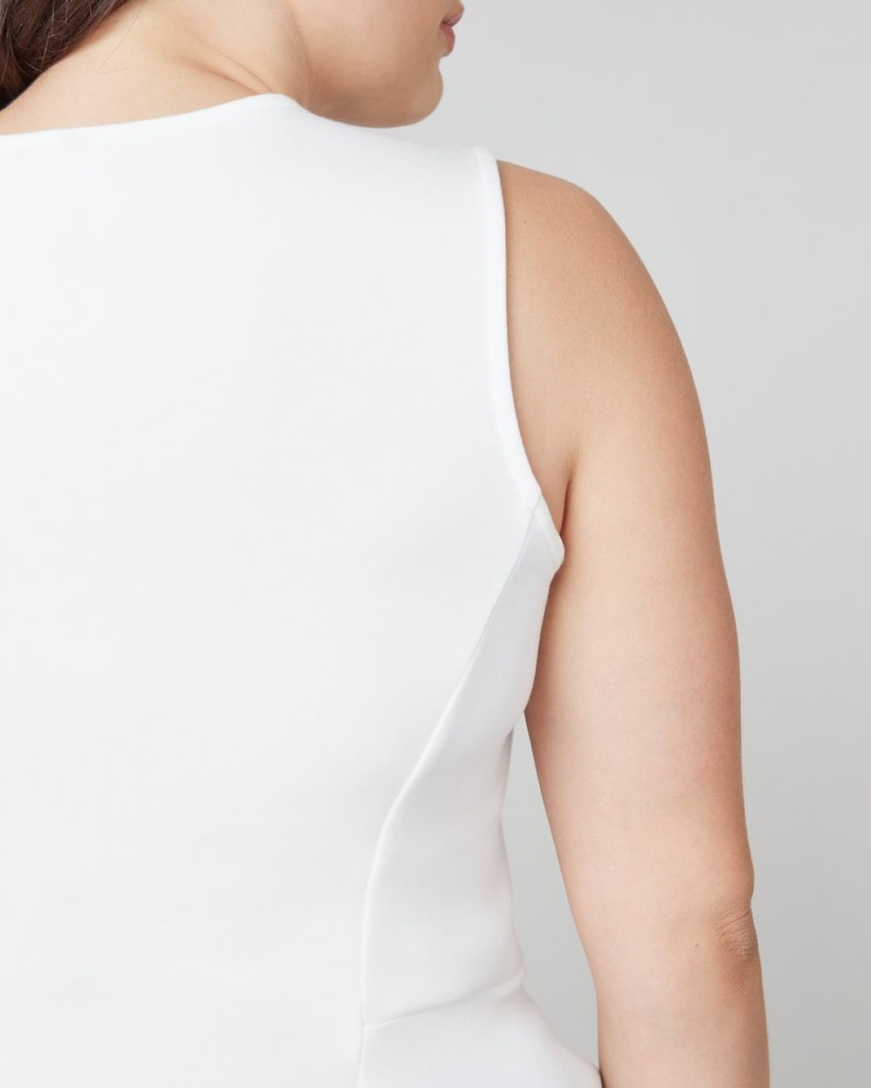 Topy Spanx AirEssentials Peplum ‘At-the-Hip’ Bílé | 2309754-UZ