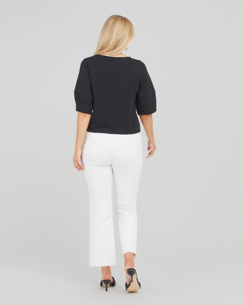 Topy Spanx AirEssentials Puff Sleeve ‘At-the-Hip’ Černé | 7251869-LJ