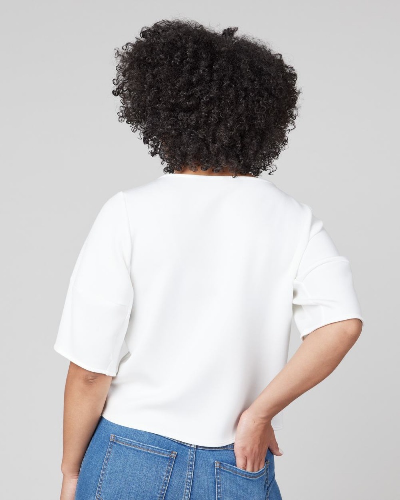 Topy Spanx AirEssentials Puff Sleeve ‘At-the-Hip’ Bílé | 2768419-JR