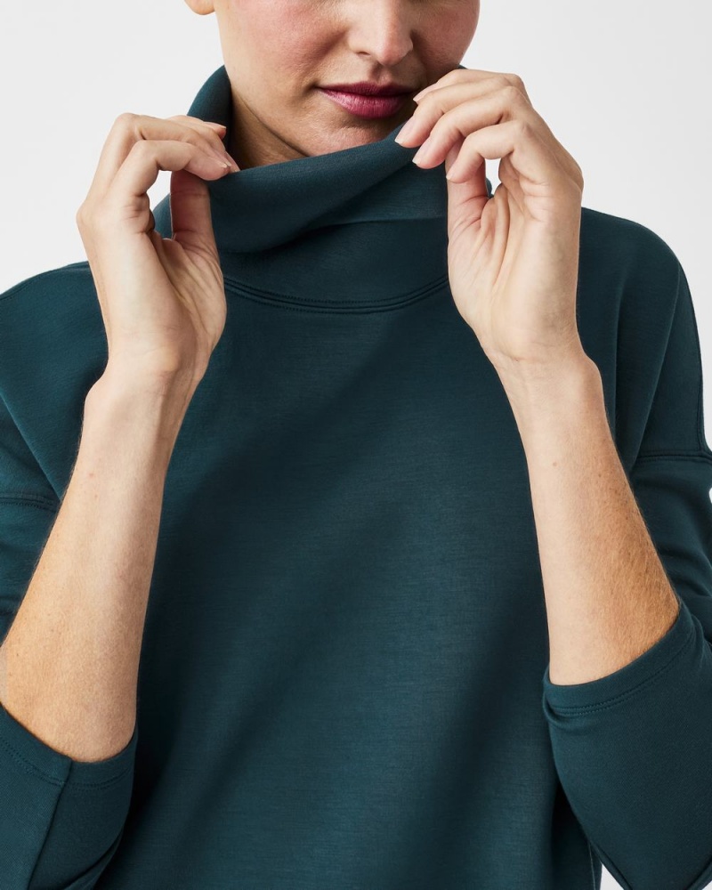 Topy Spanx AirEssentials Turtleneck Tunic Tmavě Blankyt | 6134807-CO
