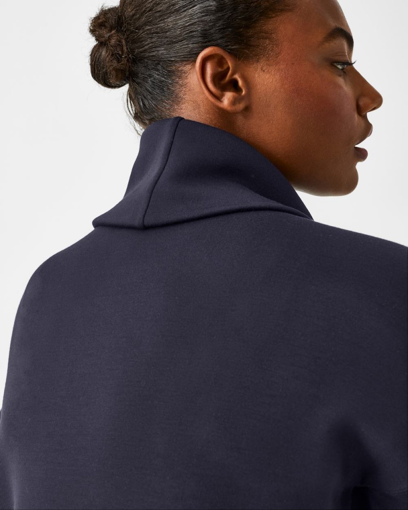 Topy Spanx AirEssentials Turtleneck Tunic Tmavě Blankyt | 1276503-JK