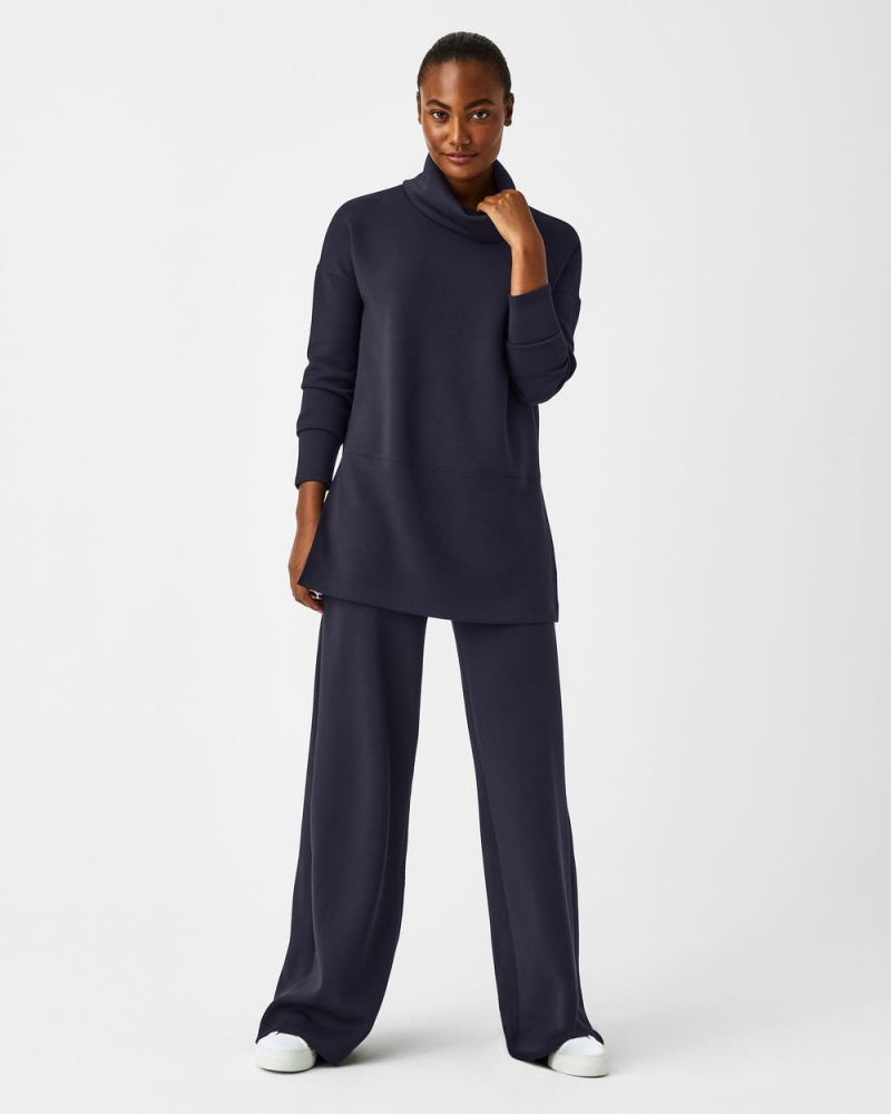 Topy Spanx AirEssentials Turtleneck Tunic Tmavě Blankyt | 1276503-JK