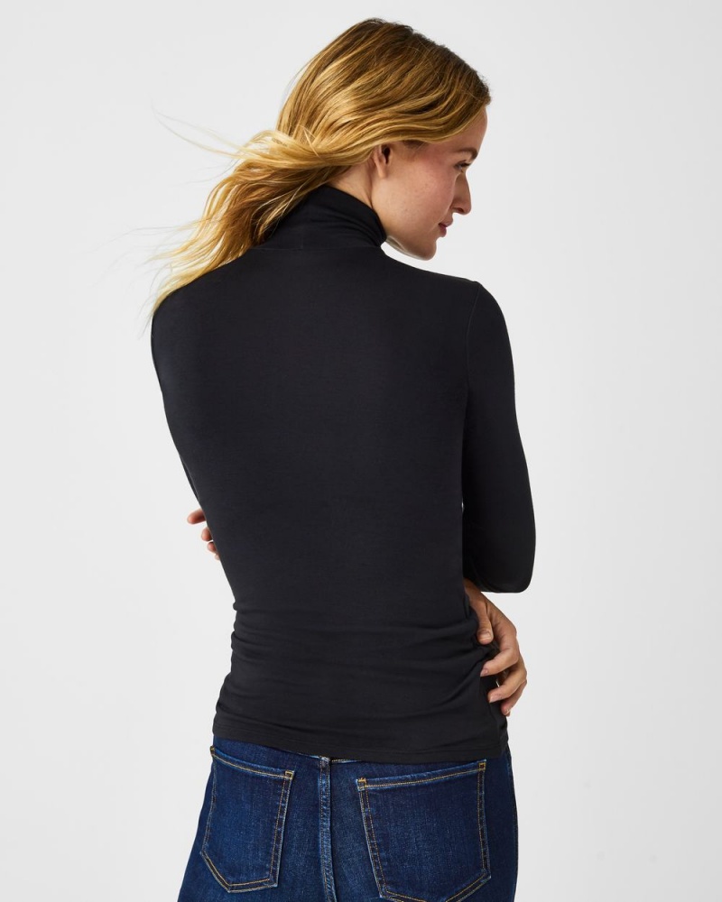 Topy Spanx Better Base Long Sleeve Turtleneck Černé | 4196032-VP