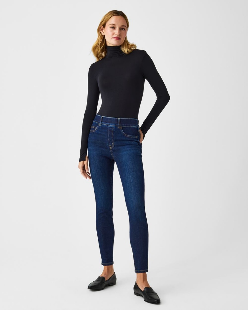 Topy Spanx Better Base Long Sleeve Turtleneck Černé | 4196032-VP