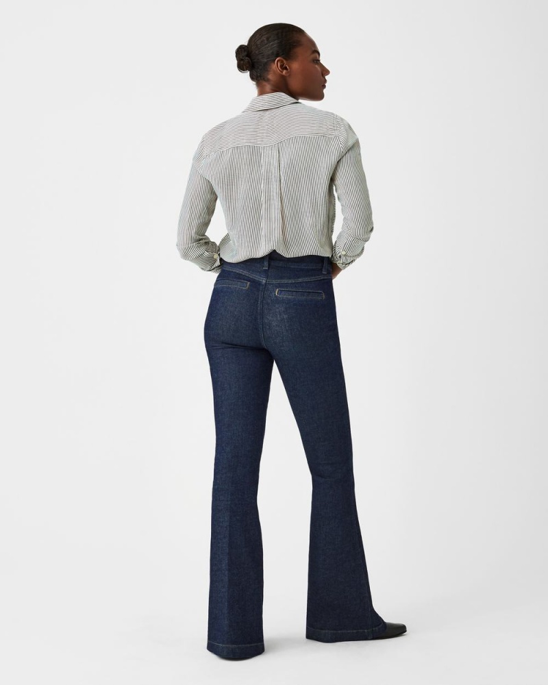 Topy Spanx Low Maintenance Silk Button Down Proužek | 0369874-FI