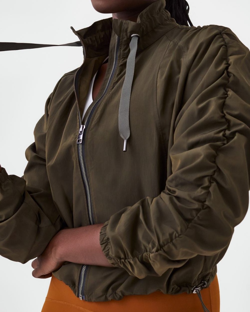 Topy Spanx Organza Windbreaker Olive/Black | 7261348-GV